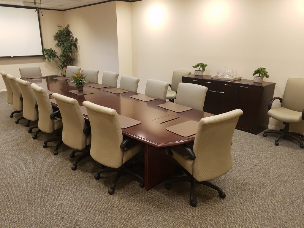North Houston Executive Suites Conference Room - renting a coworking space